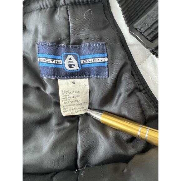 Arctic Quest Men’s Insulated Water Resistant Ski Snow Bib Pants Black Medium - Picture 11 of 16